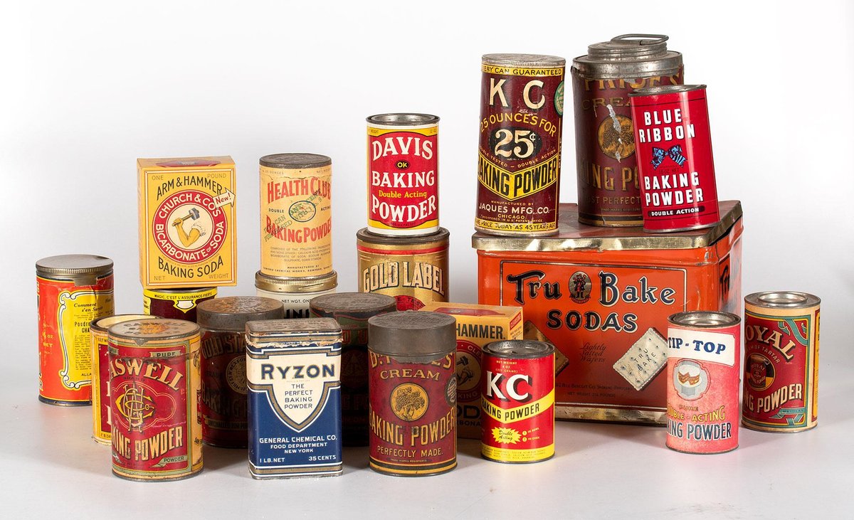 Grouping Of Antique Baking Powder Advertisement Cans
