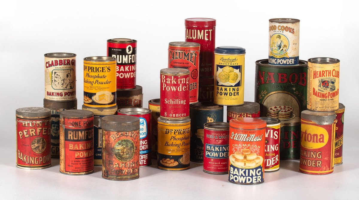 Grouping Of Antique Baking Powder Advertisement Cans