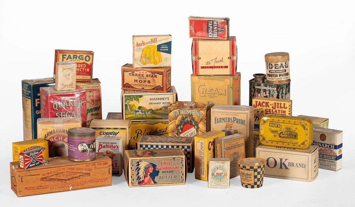 Grouping of Various Antique Food Advertisement Boxes