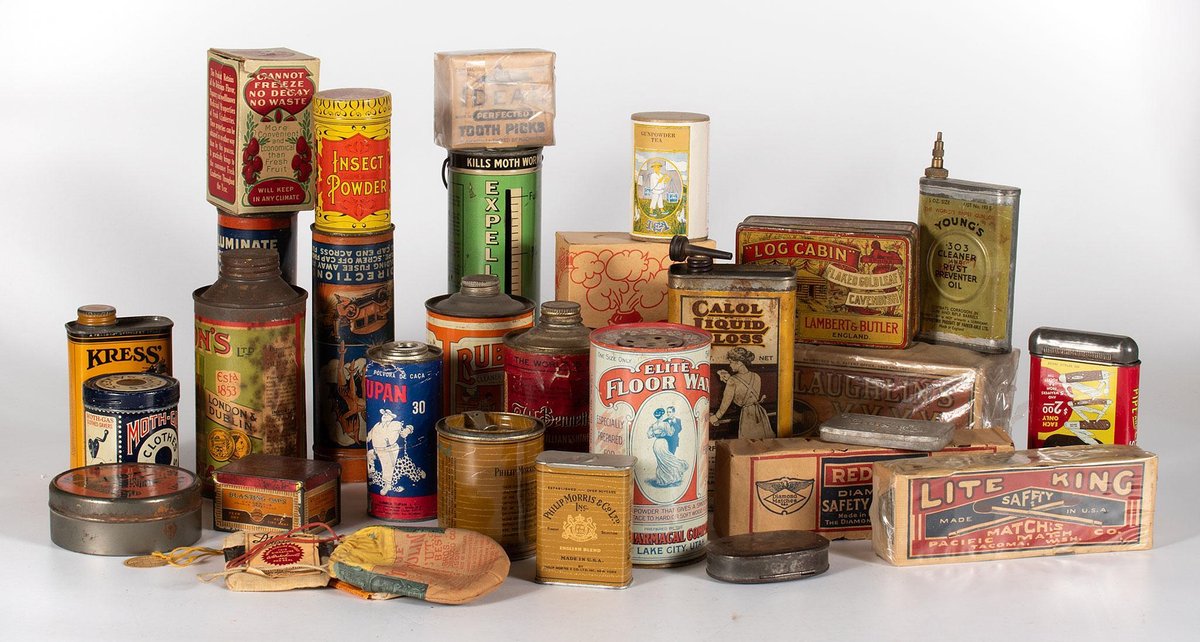 Grouping of Various Antique Advertisement Tins
