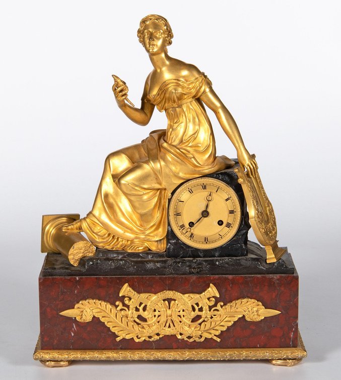 A Very Fine 19th Century Ormolu Clock of Madame de Stael