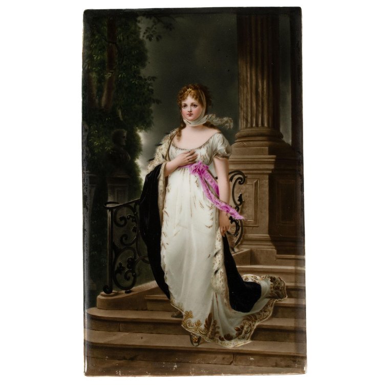 KPM Painted Plaque of Queen Louise of Mecklenburg Strelitz