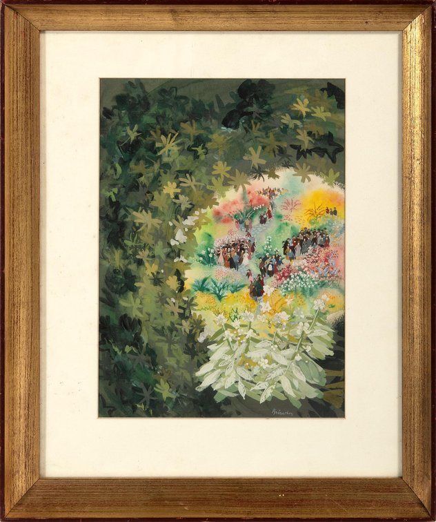 Watercolor Gouache by Maurice Brianchon (French, 1899-1979)
