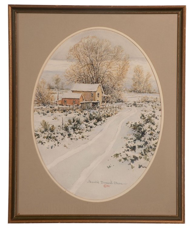 Harold Demont Olsen (American, 1928-2020) Watercolor