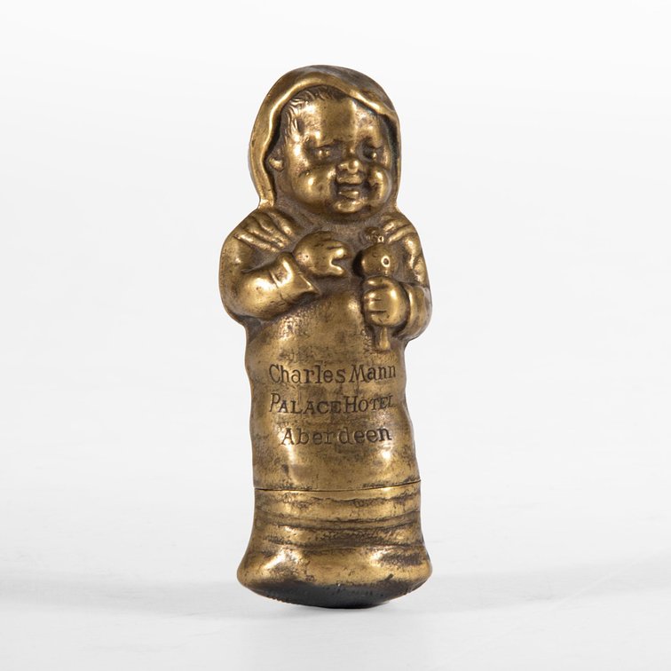 Austrian Brass Figural Vesta Case