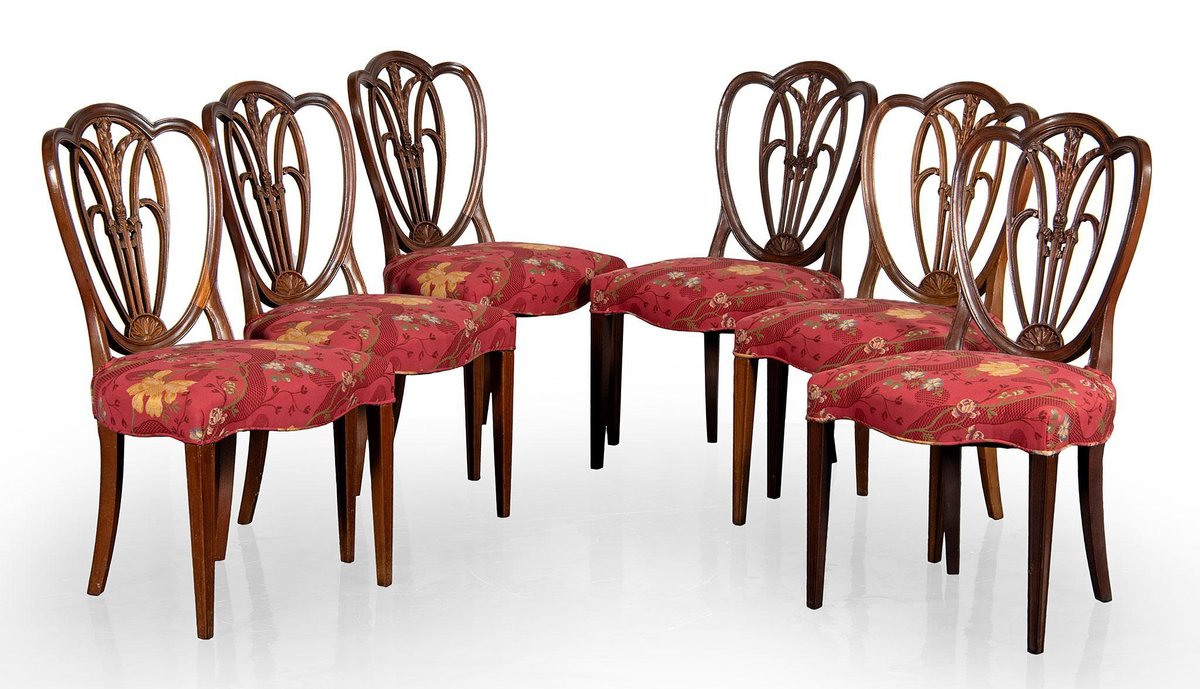 Hepplewhite Style Shield-Back Dining Chairs