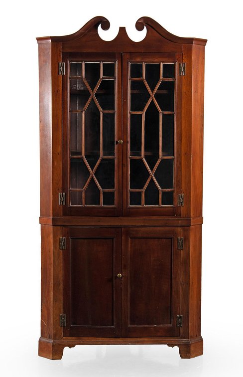 American Chippendale Style Corner Cupboard