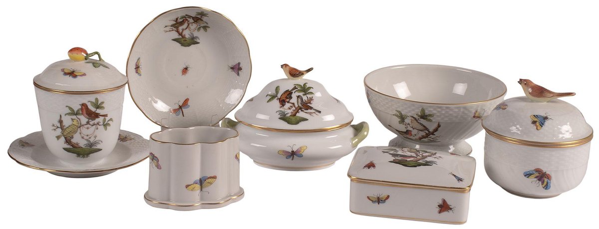 Herend Rothschild Bird Pattern Porcelains