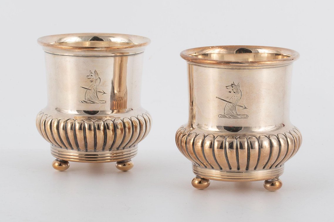 A Pair of Sheffield Silver Toothpick Holders