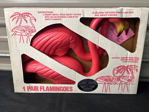 Image for Yard Art Flamingoes