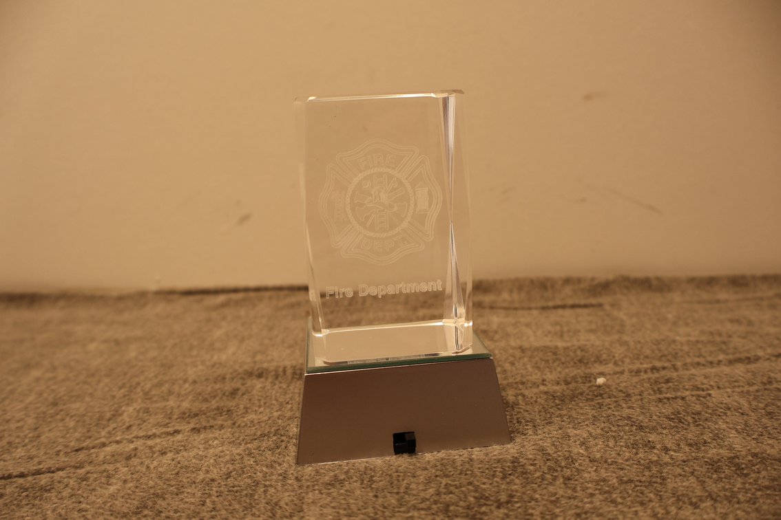 Fire Department Lighted Crystal
