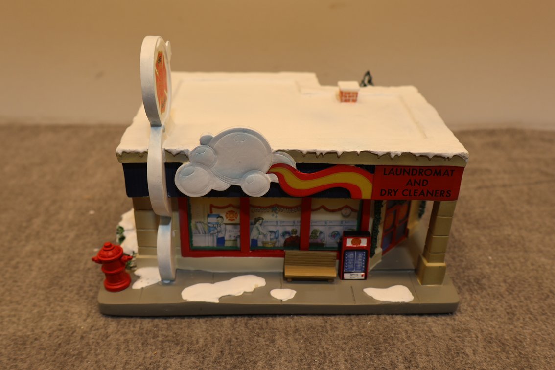 "Firehouse Cleaners" Lighted House.