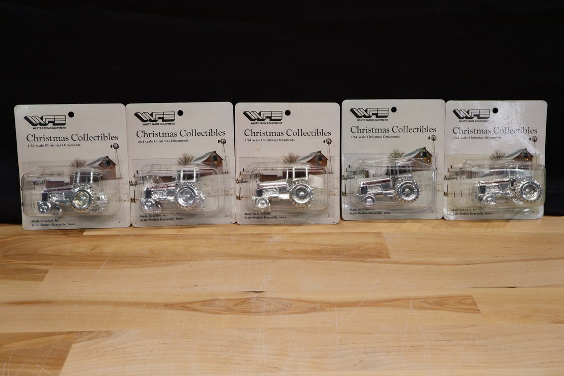 (5X) CHROME White Ornaments