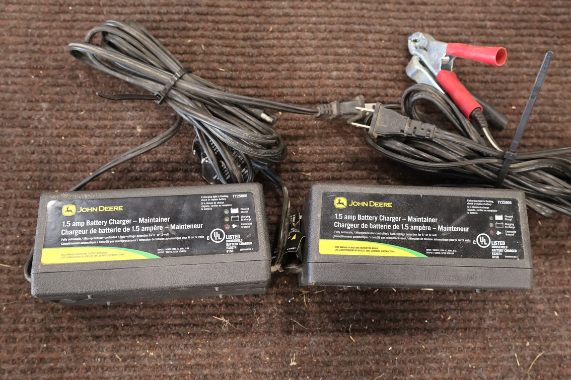 John Deere Trickle chargers 2X THE BID