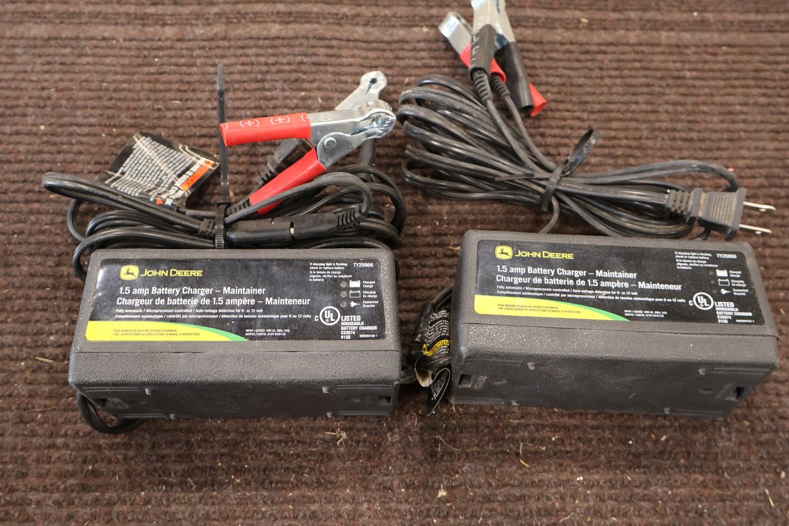 John Deere Trickle chargers 2X THE BID