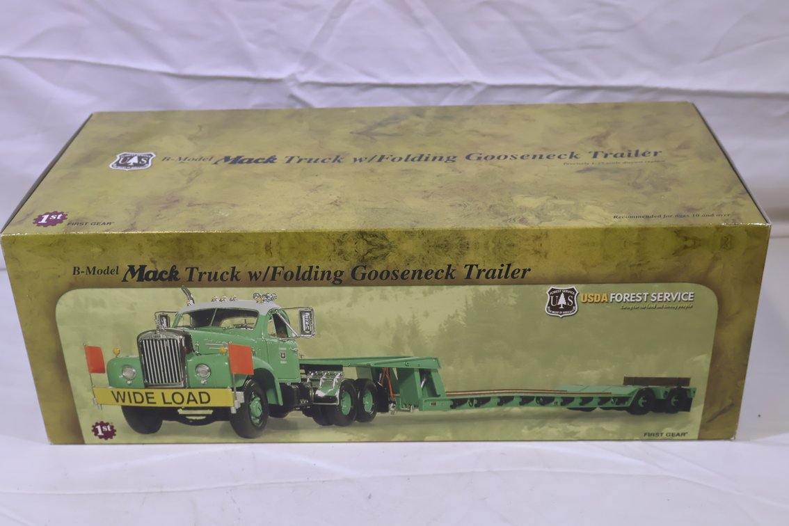 B Model Mack w/ Folding Gooseneck Trailer