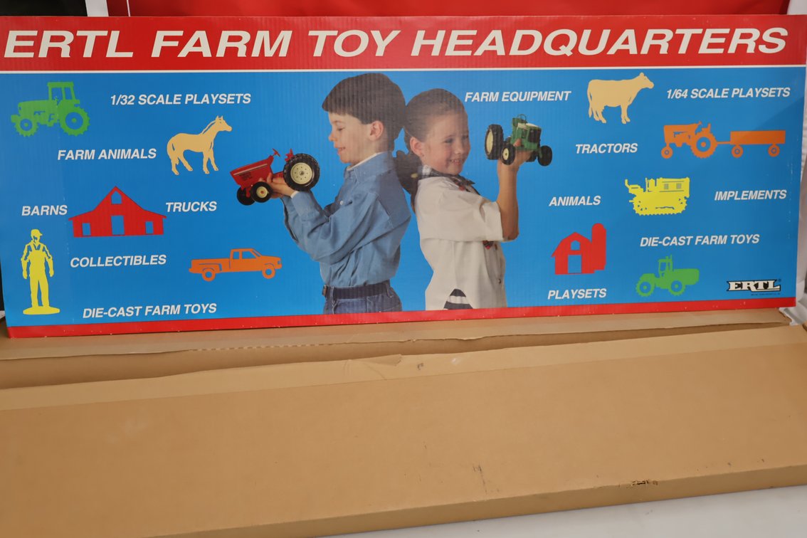 NOS Ertl Farm Toy HQ Store Display Sign