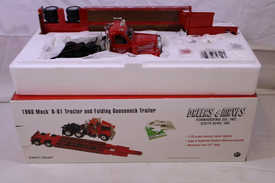 Mack B61 and Folding Gooseneck Trailer