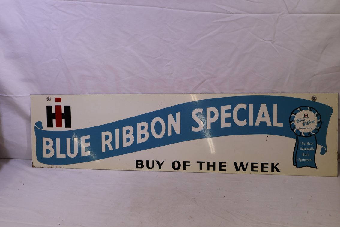 IH Blue Ribbon Special Porcelain Sign