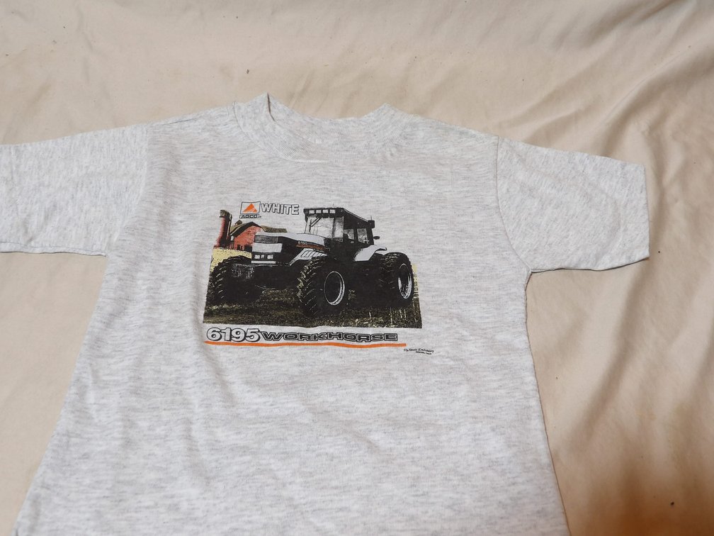 White Agco 6195 Kids Shirt