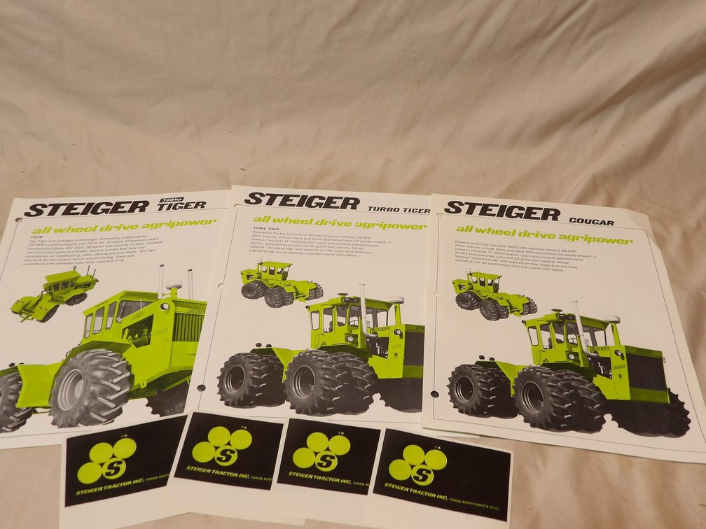 Steiger Literature and Price Stickers