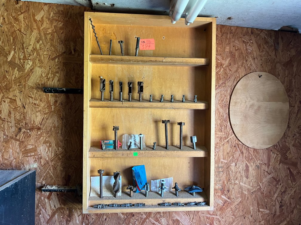 Shaper bits, contents of shelf