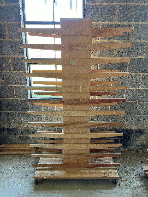 Rolling drying rack
