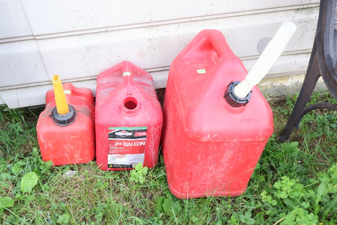 Three Gas Cans