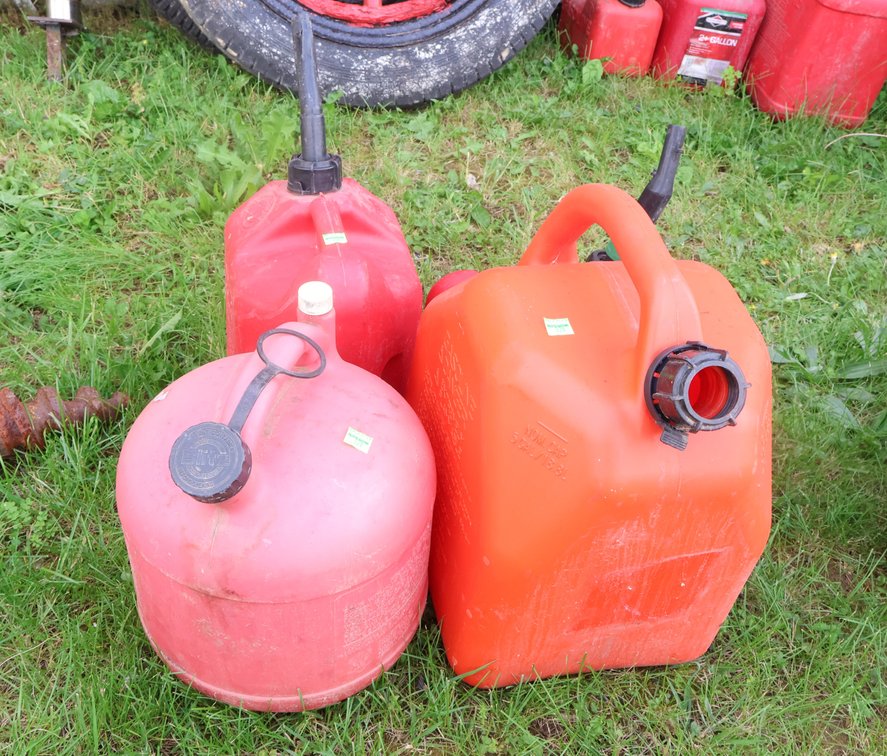 Four Gas Cans