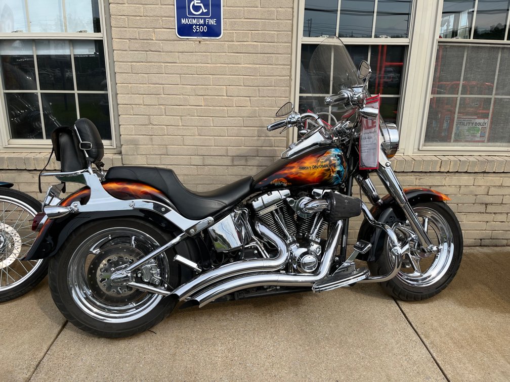 2008 Fatboy Harley Davidson 105th Anniversary Motorcycle, Reaper Edition Number 65 of 75 Hand Painted From Harley Davidson With Harley Davidson Exotic Paint Set Certificate, 12,412 Miles