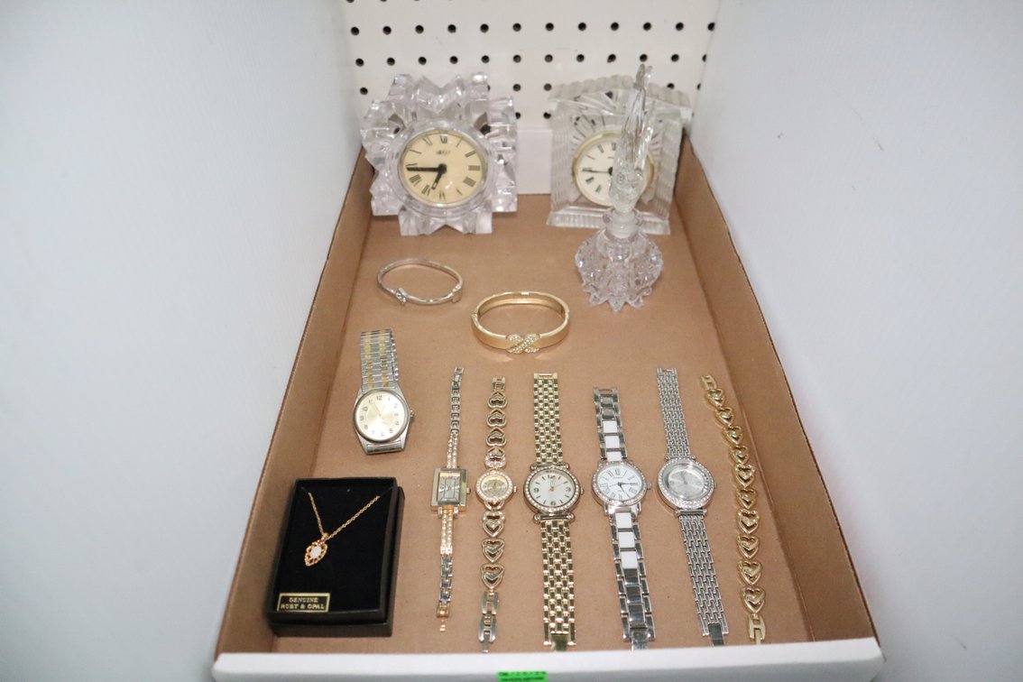 Ladies Watches, Necklace, Bracelets, Desk Clocks