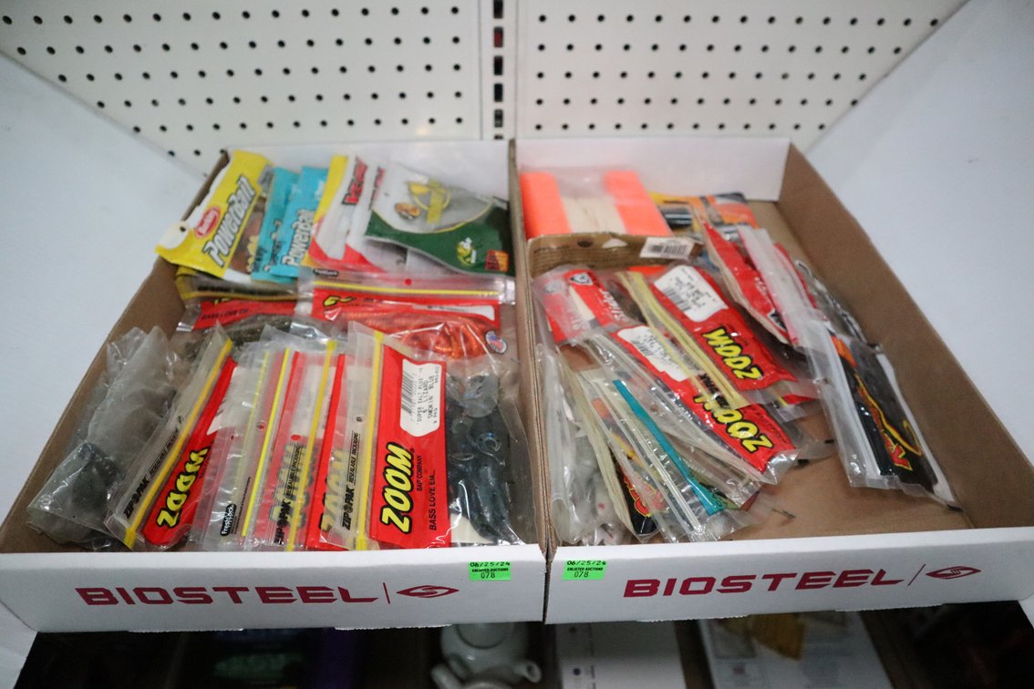 Group of Soft Plastic Fishing Lures