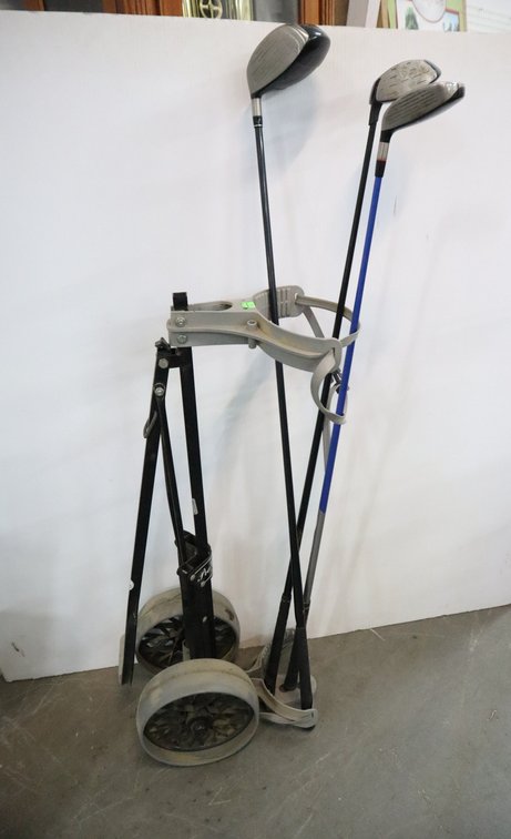 Golf Clubs and Golf Bag Cart