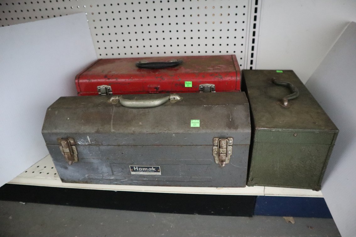 3 Metal Tool Boxes