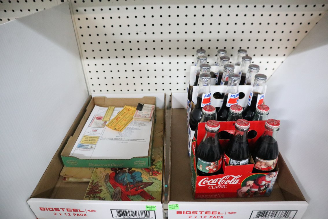Coca-Cola and Pepsi Bottles, Vintage Children's Books