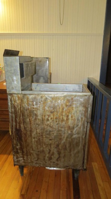 Pair of single basket deep fryers