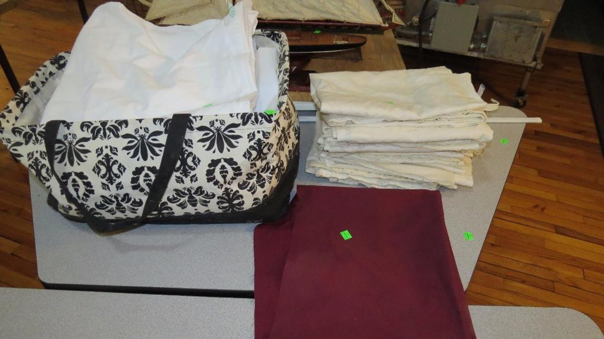 Group of tablecloths and curtains