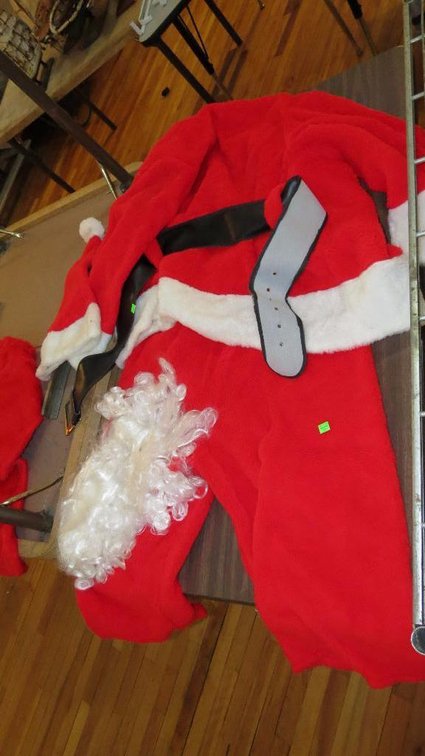Santa suit with toy pouch