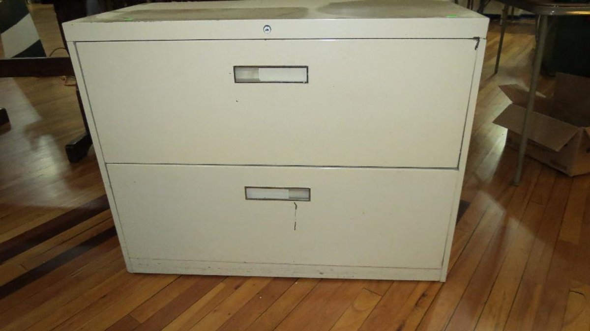 Two drawer steel lateral filing cabinet