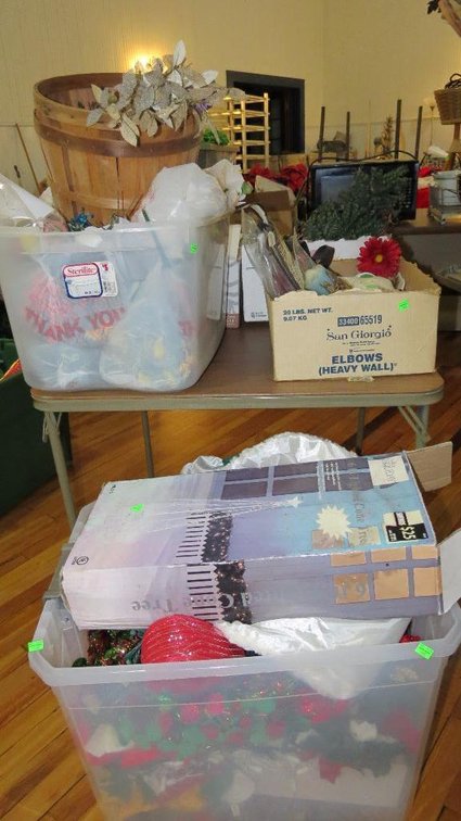 Group of decorative Christmas items