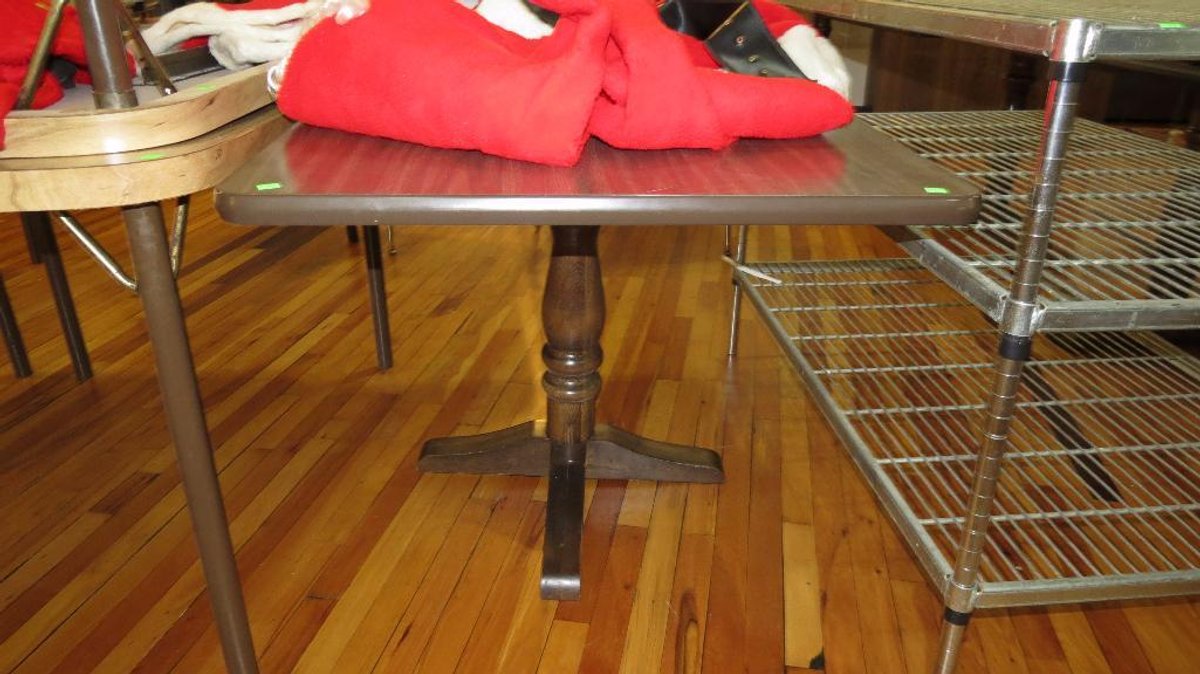 Formica top pedestal table