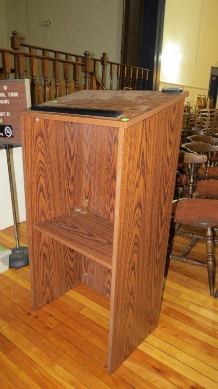 Wooden podium