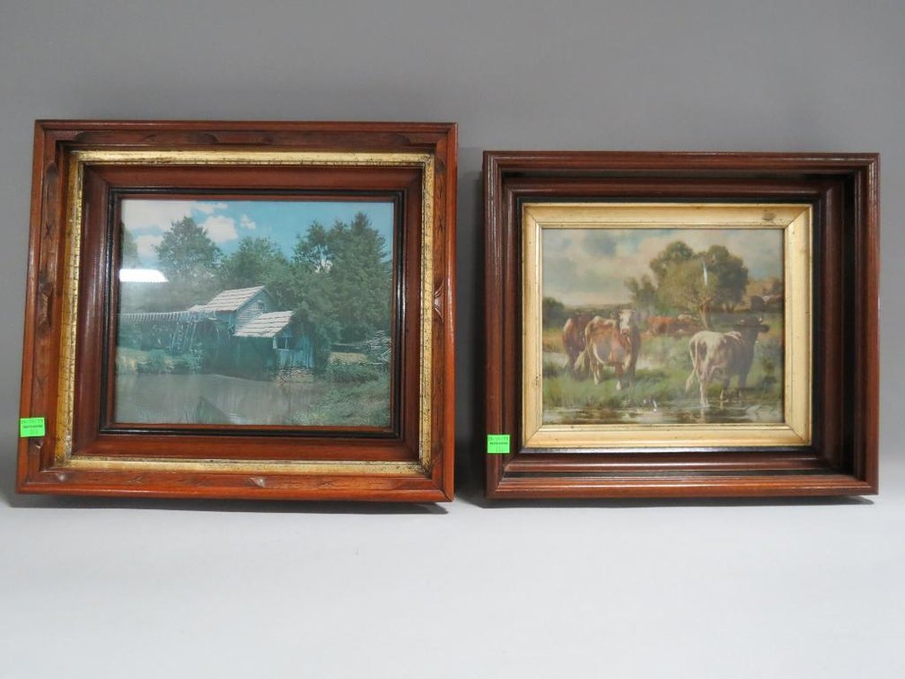 Farmed prints in shadow box frames
