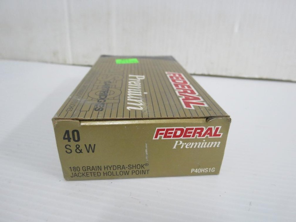 Full Box of Federal 180 Grain 40 S&W Ammo
