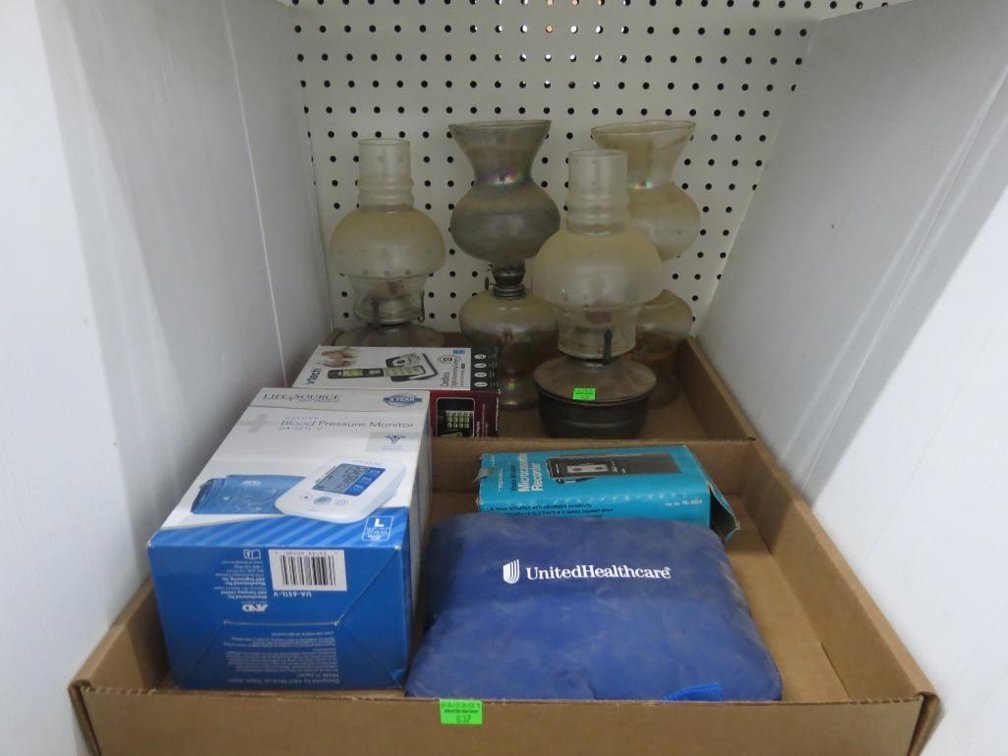 Oil Lamps, Blood Pressure Monitor, Cordless Phone