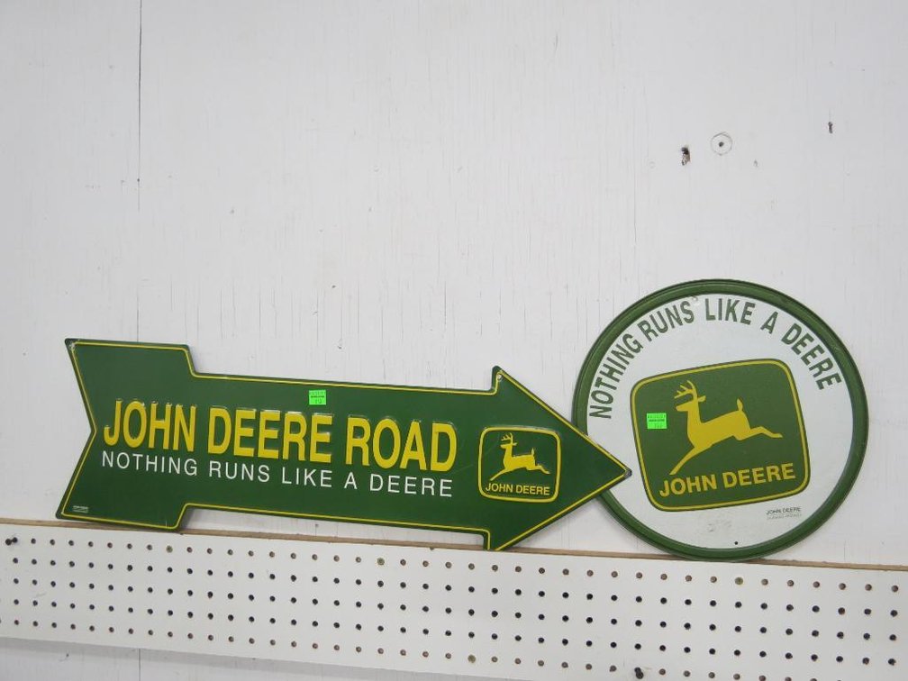 Pair of John Deere Metal Signs