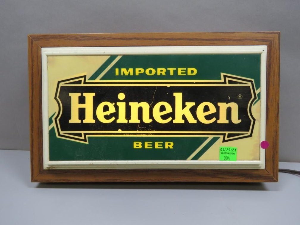 Lighted Heineken Sign, Works