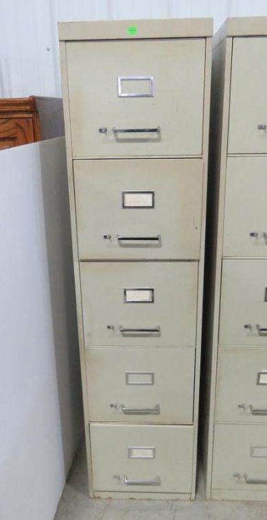 Five Drawer Metal File Cabinet