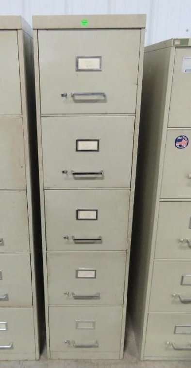 Five Drawer Metal File Cabinet