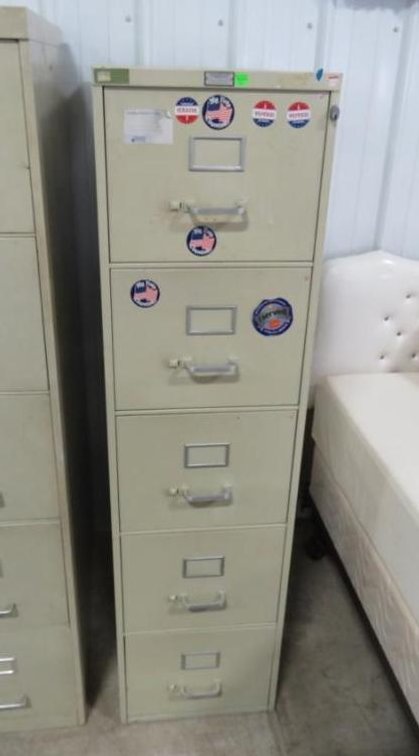 Five Drawer Metal File Cabinet, General Fireproofing Company